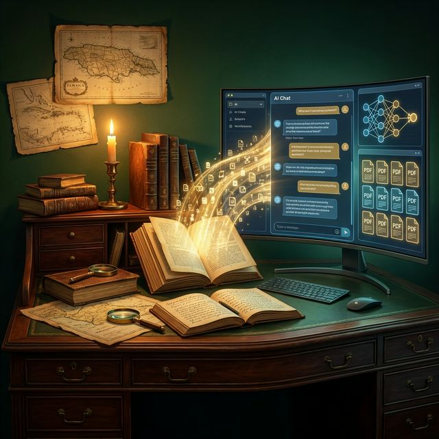 The evolution of the archive — from physical books to AI-powered research