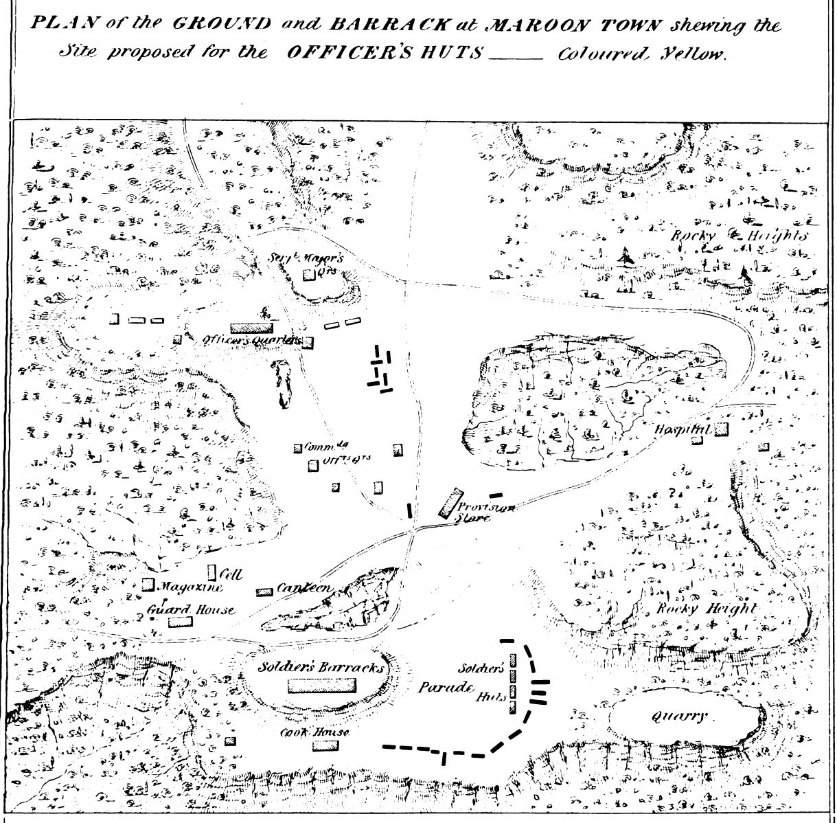 Plan of Maroon Town Barracks